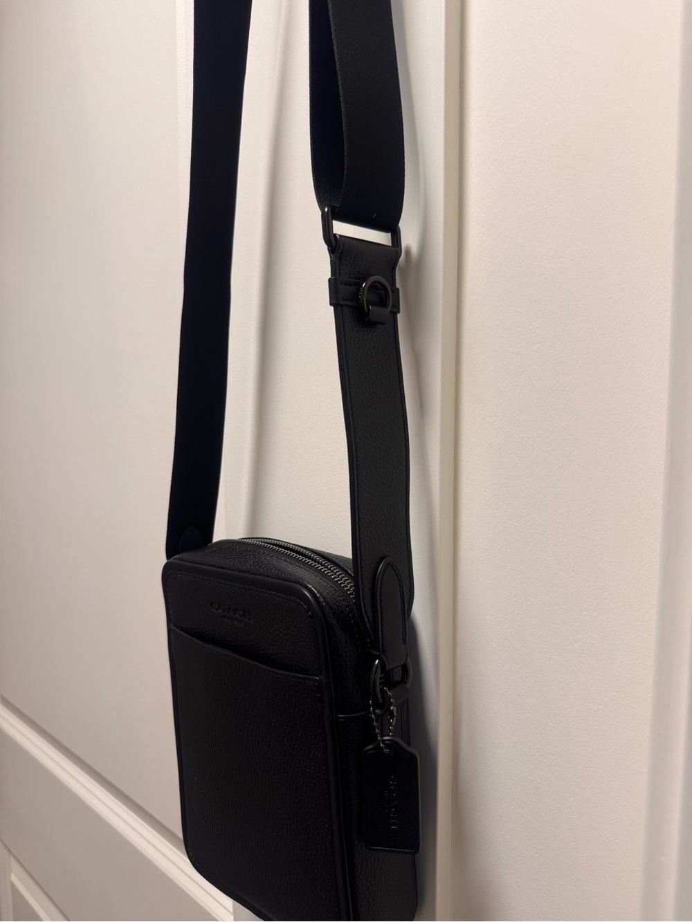 Coach Black Leather Crossbody Messenger Bag - Picture 2 of 7